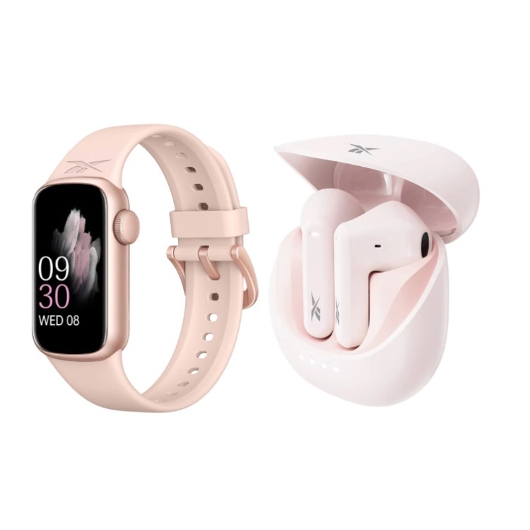 Reloj Inteligente Smartwatch Reebok Fit Pack Vogue + Auriculares Rosa RBK-FTPK-PK Art.LREEB00051